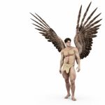 Angel Man Standing Stock Photo