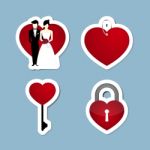 Love Icon Set Stock Photo