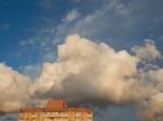 Clouds Of A Storm Over The City Float  Stock Photo