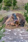 Chocolate Pot Yellowstone Stock Photo