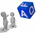 Faq Dice Showing Symbol For Information Or Assisting Stock Photo