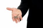 Businessman Offering Keys, Closeup Shot Stock Photo