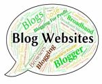 Blog Websites Indicates Text Internet And Domains Stock Photo