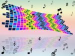 Notes Color Indicates Sound Track And Artwork Stock Photo