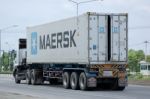 Maersk Cargo Container Stock Photo