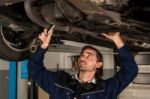 Auto Mechanic Portrait Stock Photo