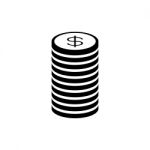 Money Coins.  Illustration Stock Photo