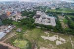 The Helicopter Shot From Dhaka, Bangladesh Stock Photo