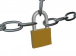 Chains With Padlock Stock Photo