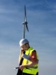 Construction Of Wind Turbine Stock Photo