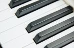 Close-up Of Piano Keyboard Centred On Ab With Plenty Of White Sp Stock Photo