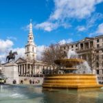 View Of Trafalgar Square Stock Photo