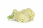 Slice Cauliflower Isolated On The White Background Stock Photo