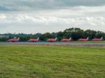 Red Arrows Display Team 50th Anniversary At Biggin Hill Airport Stock Photo