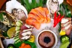 Fresh Sushi Choice Combination Assortment Selection Stock Photo