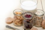 Healthy Breakfast Ingredients Stock Photo