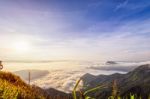 Sunrise On The Clouds In Thailand Stock Photo