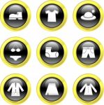 Apparel Icon Set Stock Photo