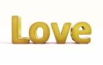 Big Gold Love Stock Photo