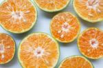 Fresh Orange  Isolated On White Background Stock Photo