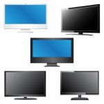 Lcd/led Television Isolated Stock Photo