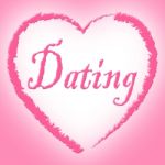 Dating Heart Shows Sweetheart Passionate And Romance Stock Photo