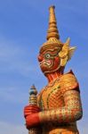 Native Thai Style Giant Statue Stock Photo