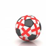 England Soccer Ball Isolated White Background Stock Photo