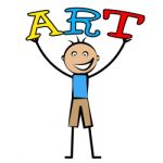 Kids Art Represents Arts Artistic And Graphics Stock Photo