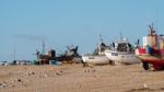 Fishing Boats On Hastings Beach Stock Photo