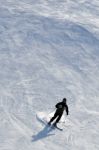 Skier In Powder Snow Stock Photo