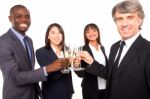 Multi Ethnic Team Toasting Stock Photo