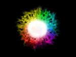 Explosion Spectum Color Fire Ball Stock Photo