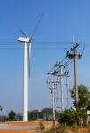 Wind  Turbine Power Station Stock Photo