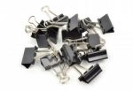 Black Binder Clip Stock Photo