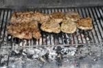 Steaks And Ribs On Bbq Stock Photo