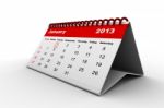 Desktop Calendar For 2013 Year Stock Photo