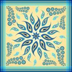 Blue Paisley Scarf Stock Photo