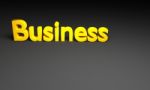 3d Business Text On Black Background Stock Photo