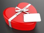 Gift Tag Represents Valentine Day And Card Stock Photo