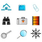 Set Of Icons Stock Photo