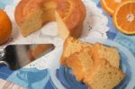 Homemade Orange Cake Stock Photo