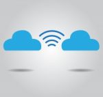 Cloud And Wifi  Icon Stock Photo