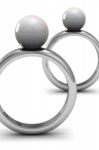 Pair Of Pearl Rings Stock Photo