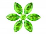 Peridot On White Background Stock Photo