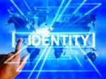 Identity Map Displays Internet Or International Identification O Stock Photo