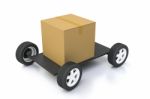 Cardboard Box On Truck Stock Photo