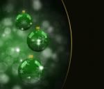 Green Christmas Balls Stock Photo