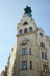 Apartment Block In The Jewish Quarter Of Prague Stock Photo