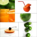 Citrus Fruits Collage Stock Photo